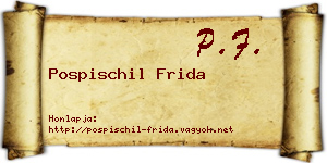 Pospischil Frida névjegykártya